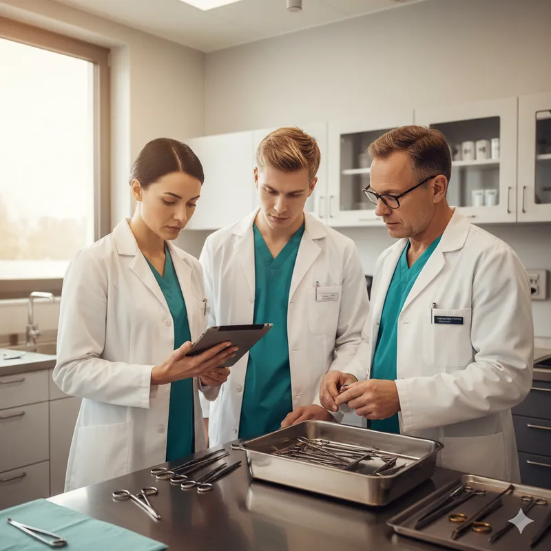 Equipa veterinária a trabalhar