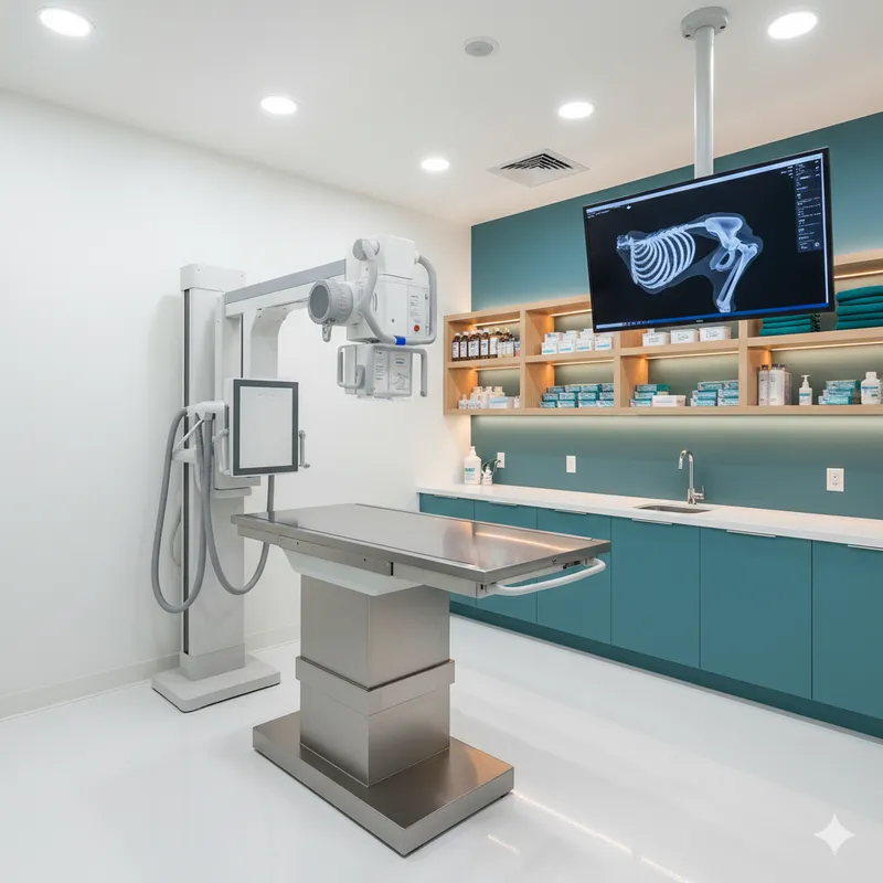 Equipamento veterinário moderno